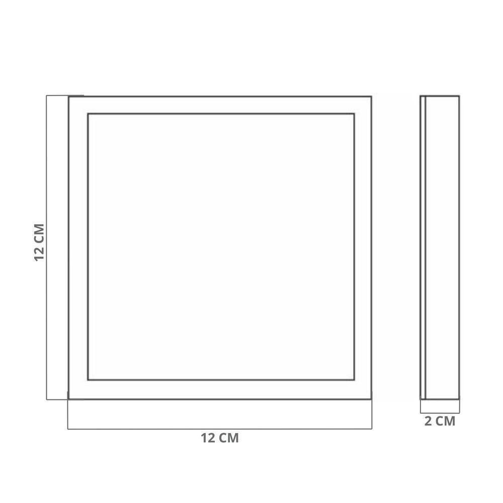 Painel De Led Frameless Quadrado Embutir 18w Bivolt Bravalumi 6500k Luz Fria - 1