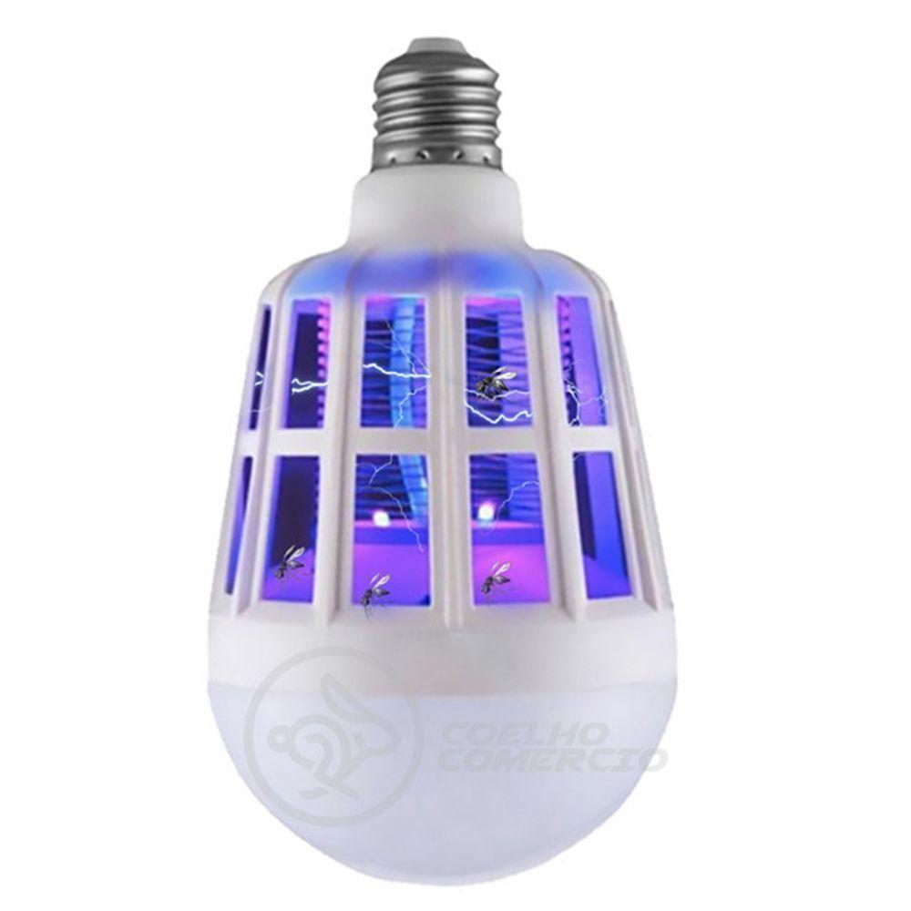 Lâmpada Luz Led Branco 15w Atrai Choque Mosquito - 5