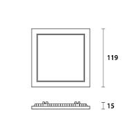 Painel De Led Quadrado Embutir 6w Bivolt Blumenau 6500k Luz Fria - 2