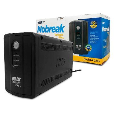 Nobreak 1000va Nhs Compact Plus 4, Bivolt Aut., S/220v, Bat. 2x7ah/12v, 8 Tomadas - 90.b1.a01001