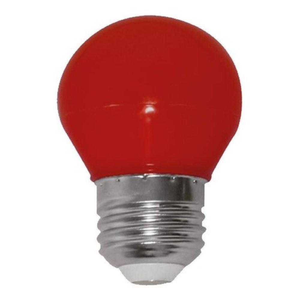 Lâmpada Led Modelo Bolinha Led 1w Rosca E27 vermelho 110v - 1