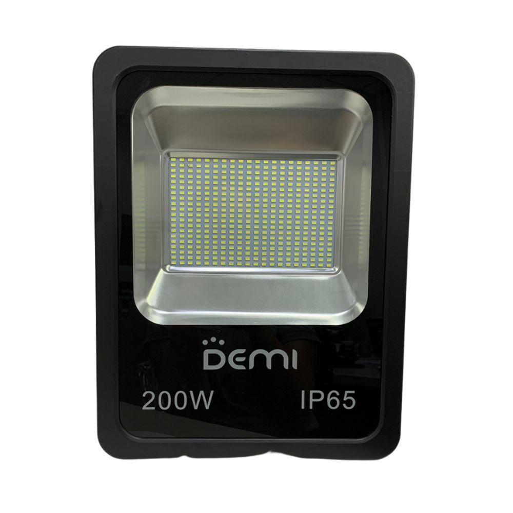 Refletor Projetor Led Slim 200w 6500k Bivolt Preto - Demi - 4