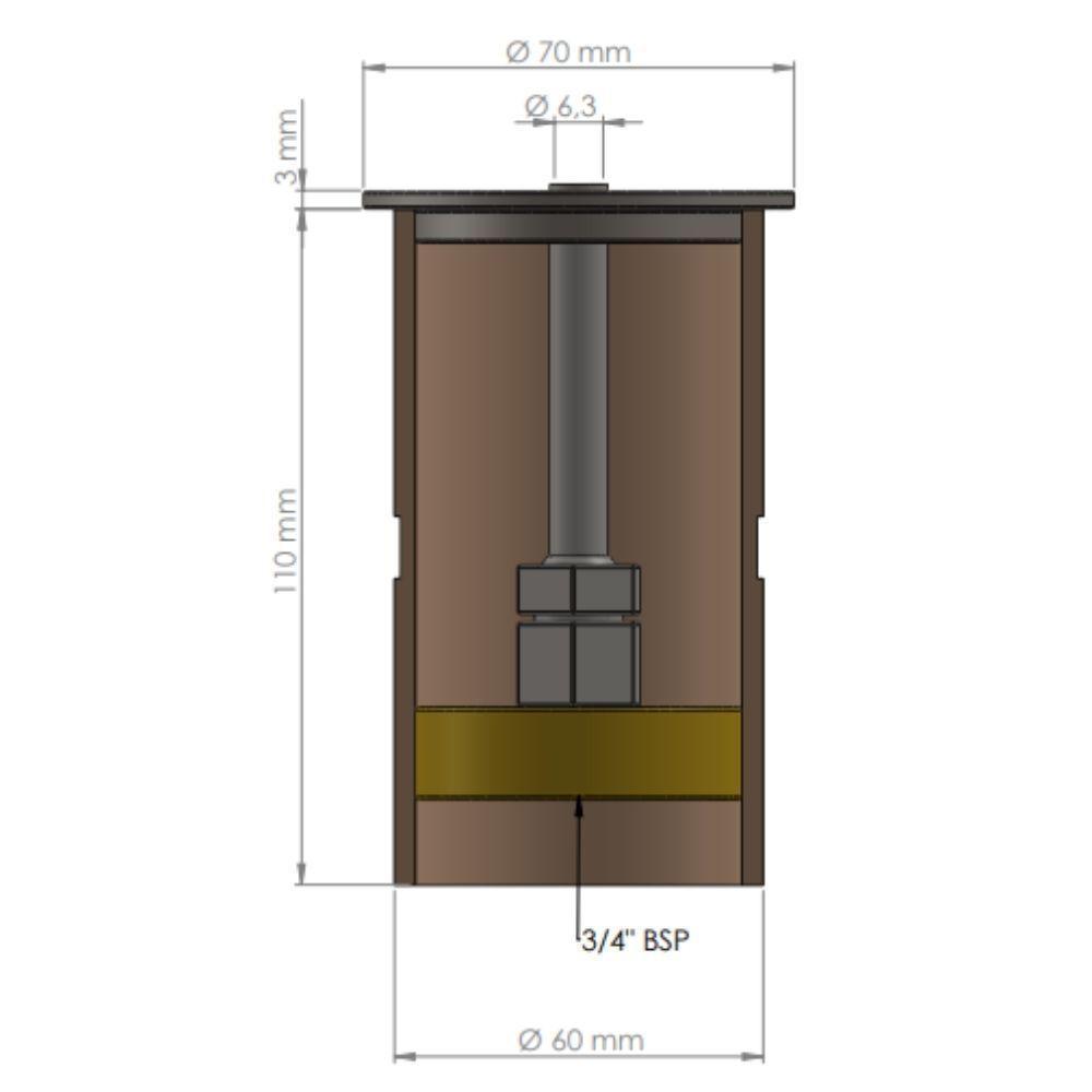 Bico De Embutir Articulado Para Chafariz, Fonte E Lago De 11,1 Mm Com Entrada De 3/4" - Inaqua - 4