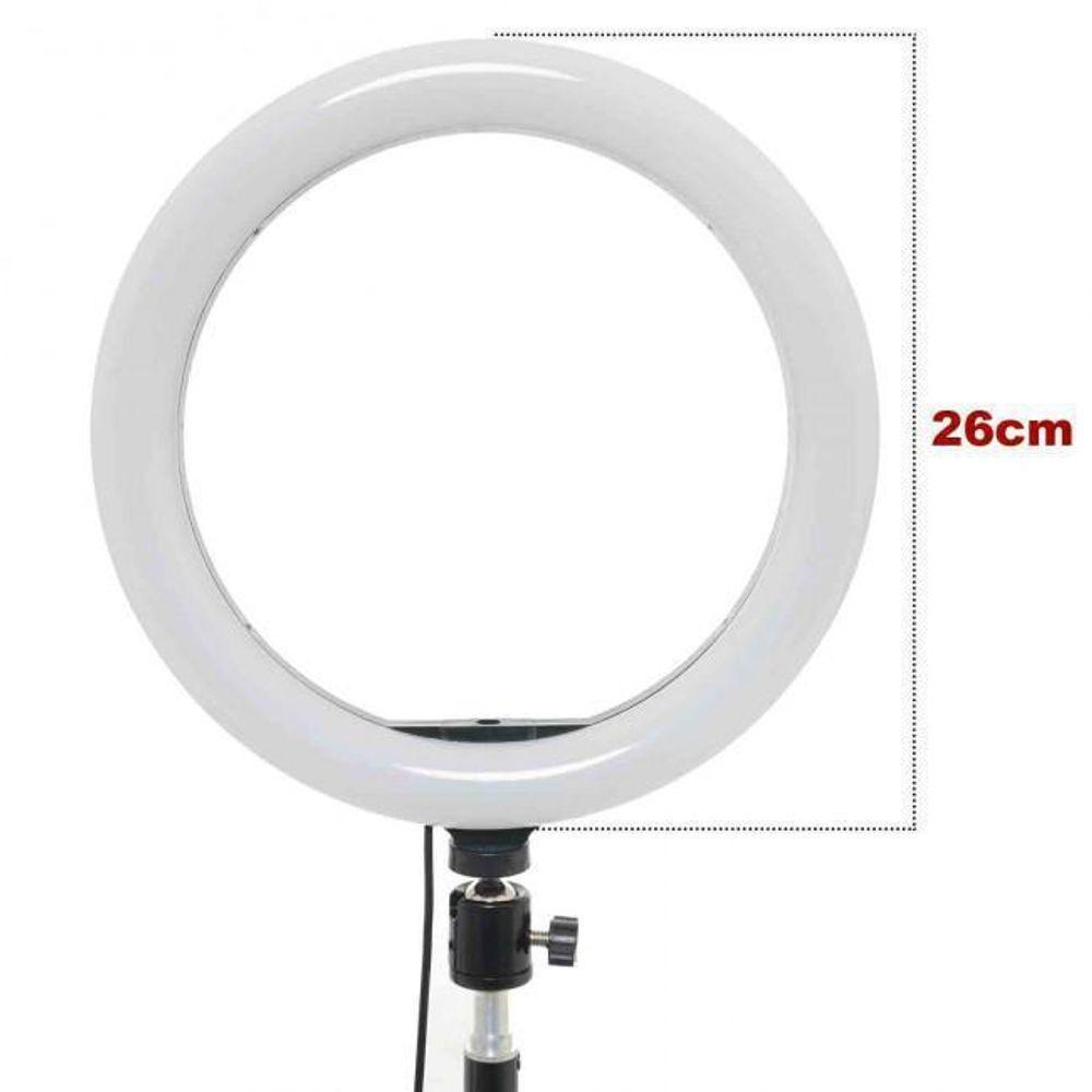 Ring Light Led Iluminador 26Cm Completo + Tripé 2.1M - 4