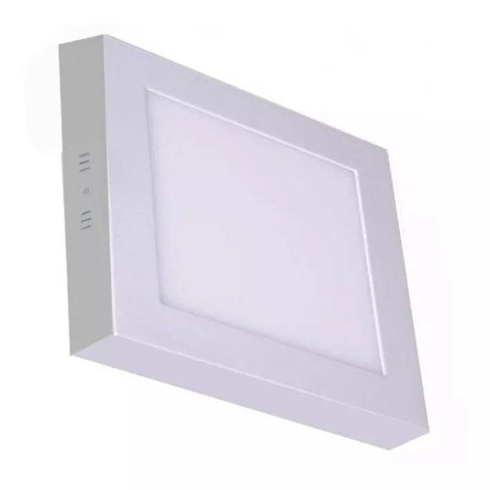 Kit 3 Painéis Led Quadrado Sobrepor 18w Branco Frio Bivolt - 3
