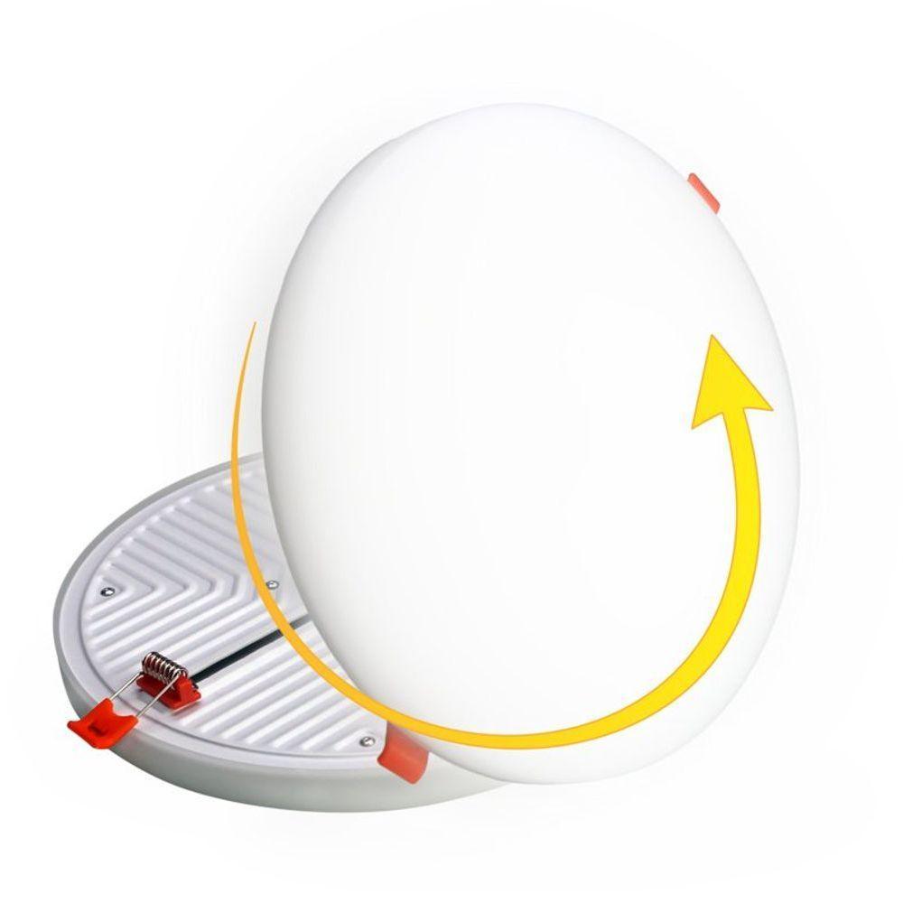 Painel De Led Frameless Redondo Embutir/sobrepor 32w Bivolt Taschibra 6500k Luz Fria - 2