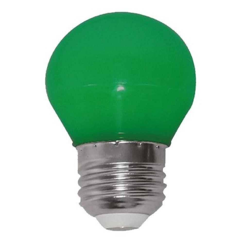 Lâmpada Led Modelo Bolinha Led 1w Rosca E27 Verde 220v - 1