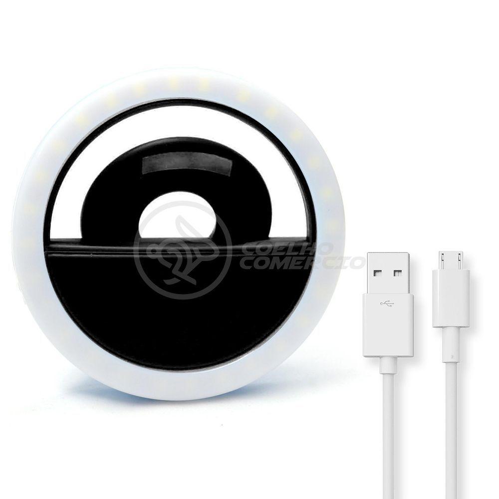 Anel De Luz Selfie Mini Ring Light Android E Ios - Preto - 2