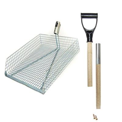 Pá Peneira Coletora De Esterco (com Cabo) 43x43x8