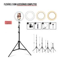 Ring Light Led Circular Completo 26Cm + Tripé 2,1M - 2