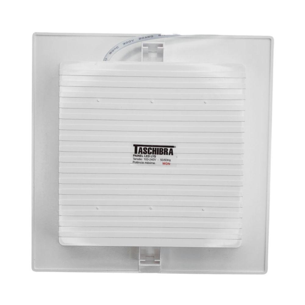 Painel Com Placa De Led Taschibra 24w Lys Quadrado Embutir Bivolt 4000k Luz Neutra - 6