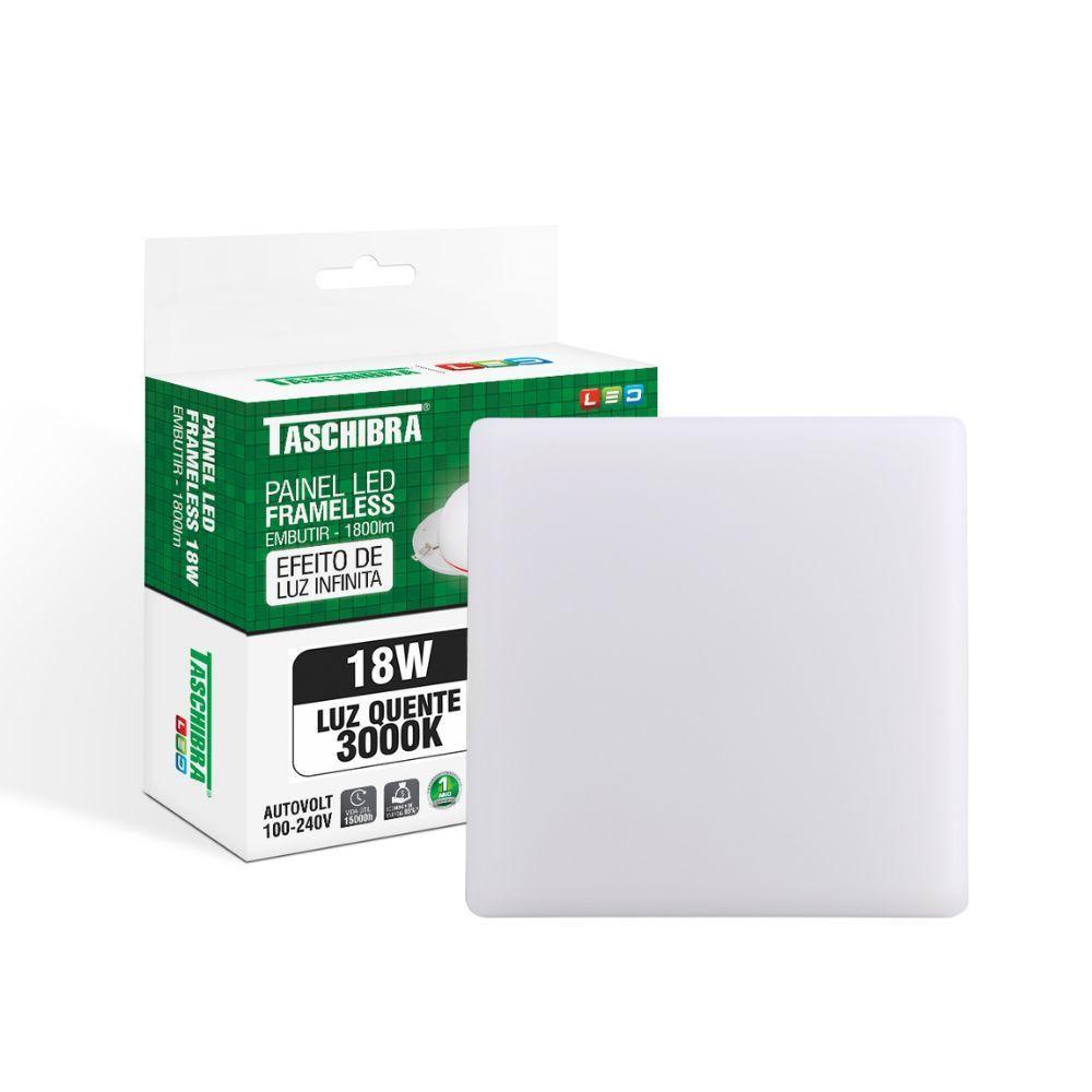 Painel De Led Taschibra Frameless Quadrado Embutir 18w Bivolt - 1