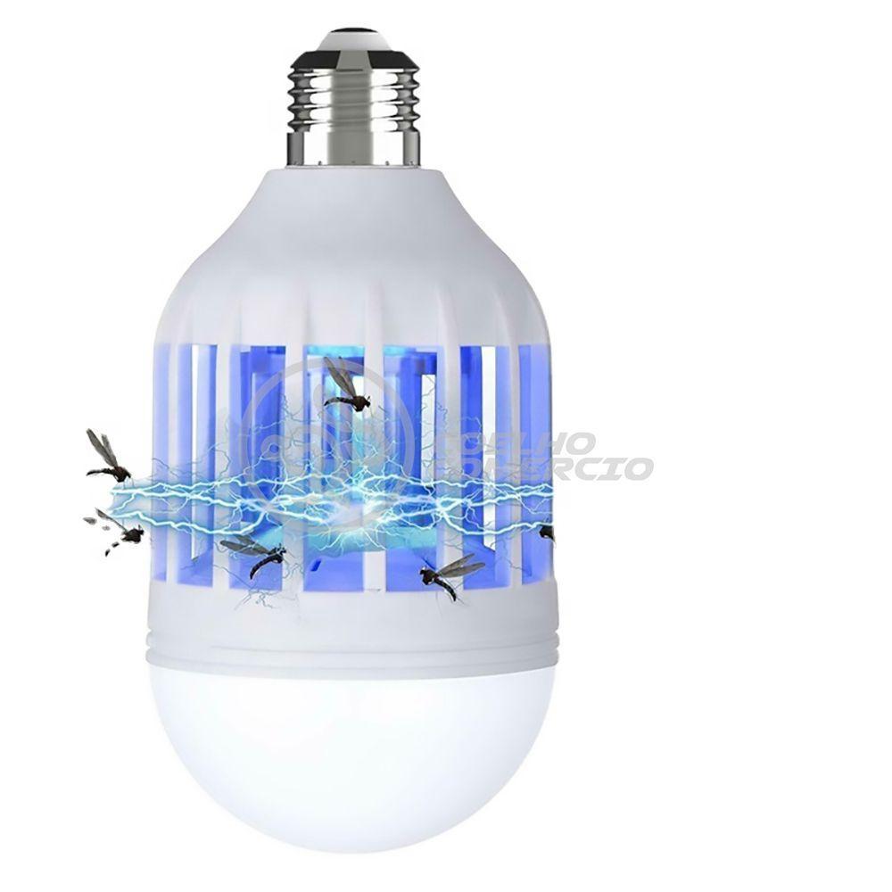 Lâmpada Luz Led Branco 15w Atrai Choque Mosquito - 10