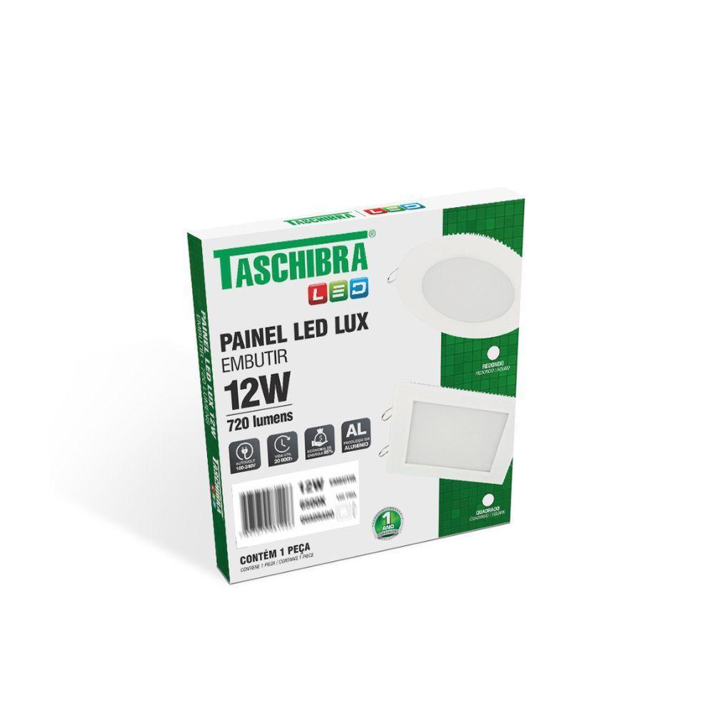 Painel Led 12w Redondo Embutir - Taschibra 6500k (branca) - 4