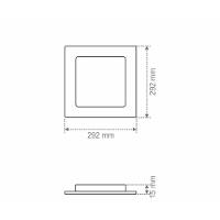Painel Led Taschibra Smart Wi-fi Quadrado Embutir 24w 2700k+6500k Bivolt - 2
