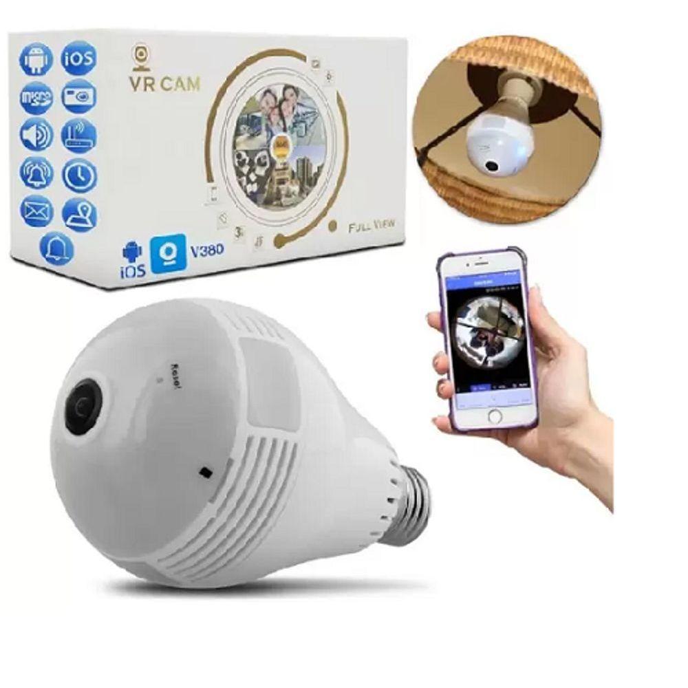 Lâmpada Inteligente Câmera Ip Wifi Panorâmica - 1