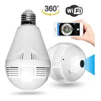 Lâmpada Inteligente Câmera Ip Wifi Panorâmica