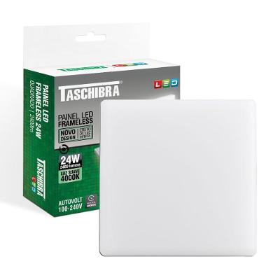 Painel De Led Frameless Quadrado Embutir/sobrepor 24w Bivolt Taschibra 4000k Luz Neutra