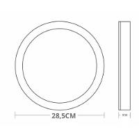 Painel Com Placa De Led Taschibra 24w Lys Redondo Sobrepor Bivolt 6500k Luz Fria - 3