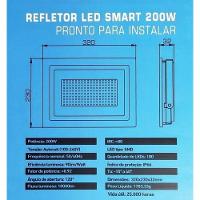 Refletor Led Smart Eco 200w 6500k Branco 6500k - 10