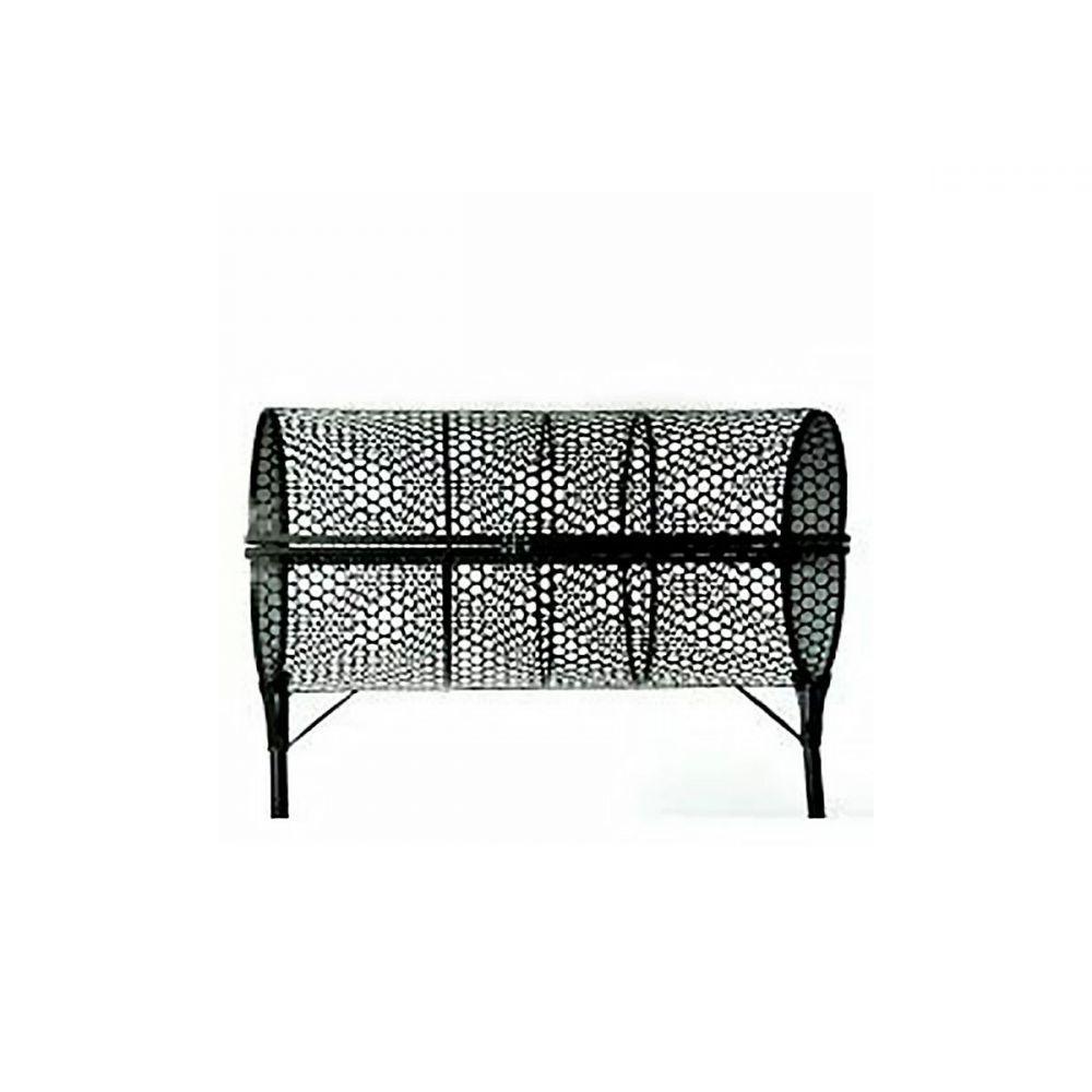 Lixeira de Rua Modelo Tela Moeda Dupla 100cm com Tampa - 2