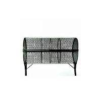 Lixeira de Rua Modelo Tela Moeda Dupla 100cm com Tampa - 2