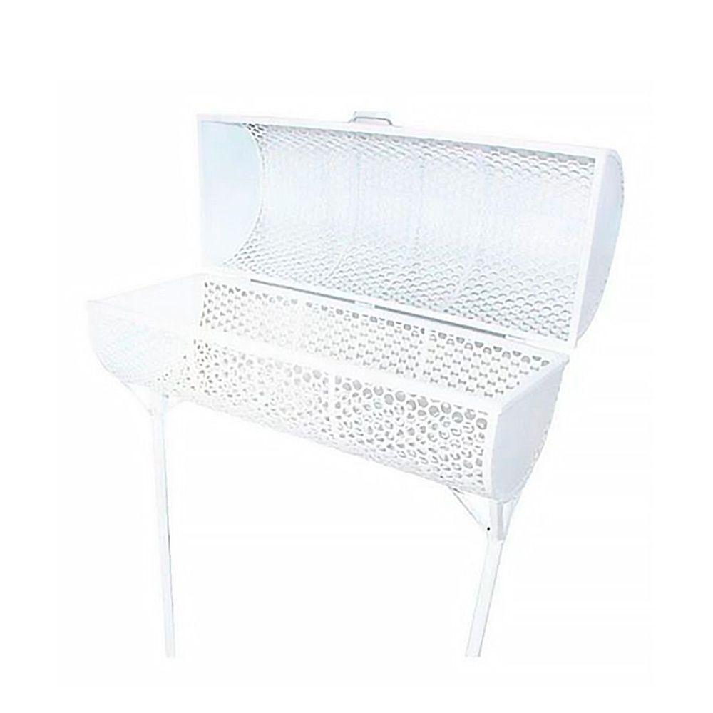 Lixeira de Rua Modelo Tela Moeda Dupla 100cm Com Tampa - 1