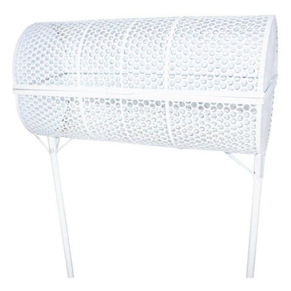 Lixeira de Rua Modelo Tela Moeda Dupla 100cm Com Tampa - 2