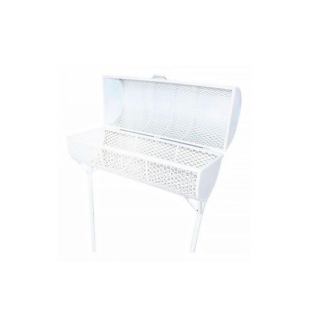 Lixeira de Rua Modelo Tela Moeda Dupla 100cm Com Tampa - 3