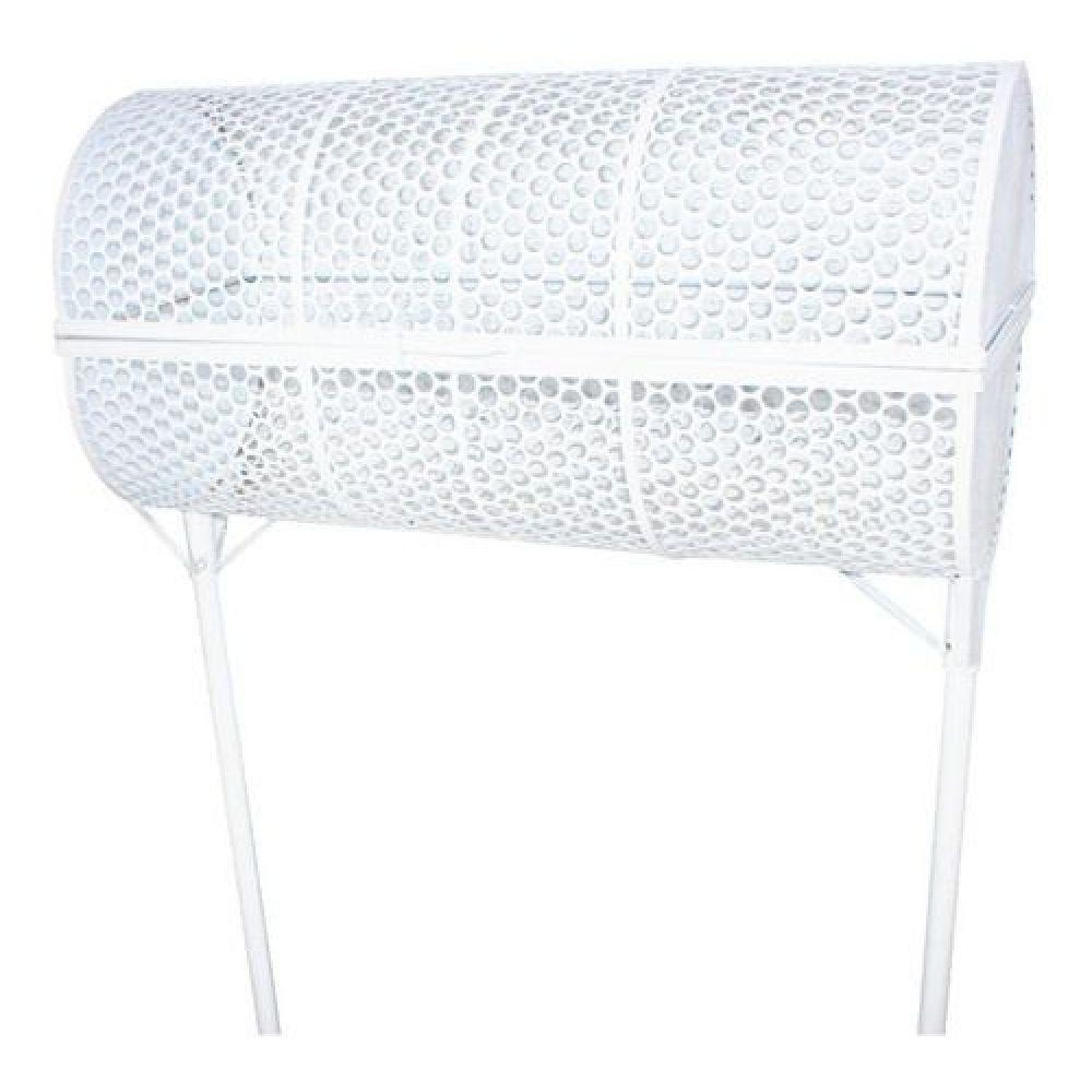 Lixeira de Rua Modelo Tela Moeda Dupla 100cm Com Tampa - 4