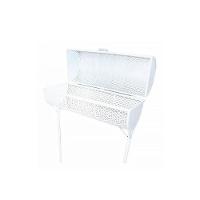 Lixeira de Rua Modelo Tela Moeda Dupla 100cm Com Tampa - 3