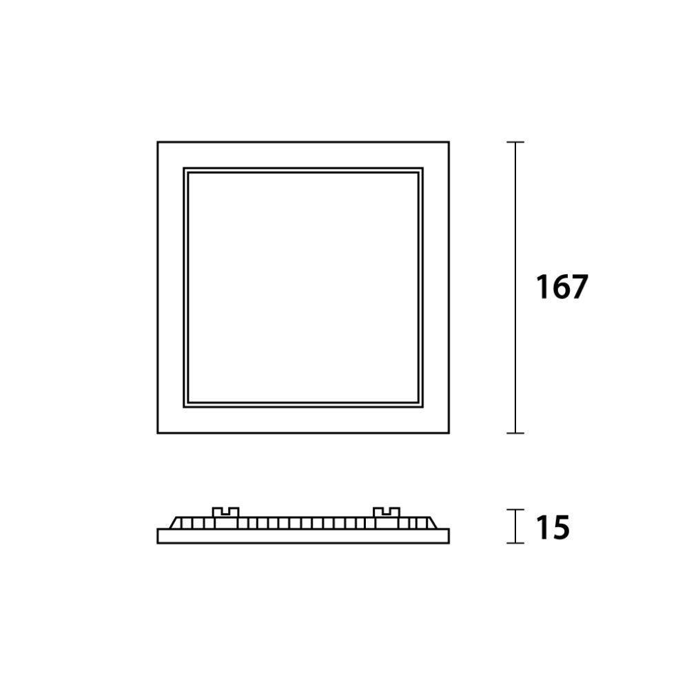 Painel De Led Quadrado Embutir 12w Bivolt Blumenau 6500k Luz Fria - 2