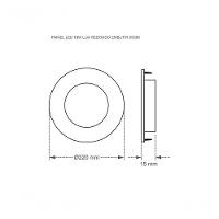 Painel De Led Redondo Embutir 18w Bivolt Taschibra 6500k Luz Fria - 3