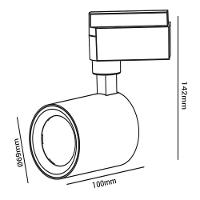 Trilho Eletrificado 1 Metro Com 4 Spot Led 10W Bivolt Da Lâmpada Branco Frio - 2