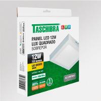 Painel De Led Quadrado Sobrepor 12w Bivolt Taschibra 3000k Luz Quente - 3