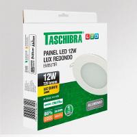 Painel De Led Redondo Embutir 12w Bivolt Taschibra 3000k Luz Quente - 1