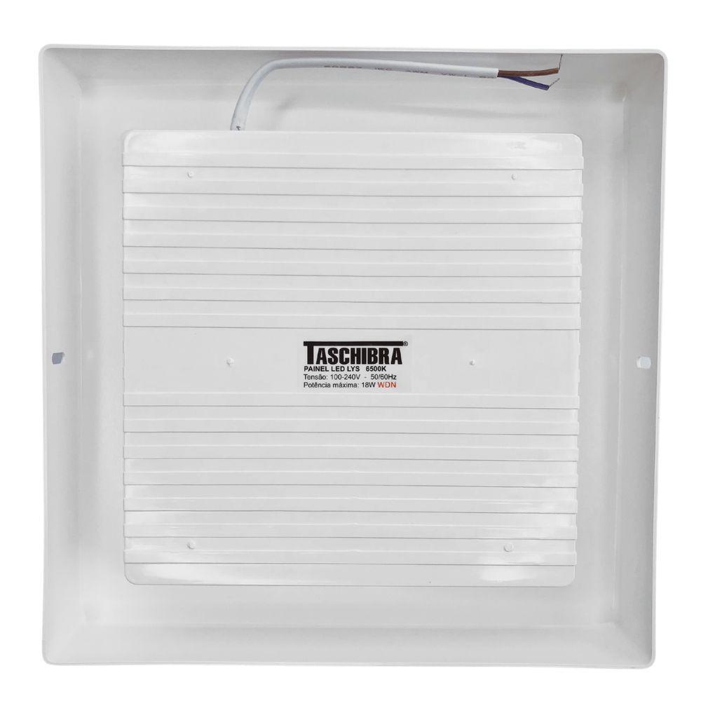 Painel Com Placa De Led Taschibra 12w Lys Quadrado Sobrepor Bivolt 6500k Luz Fria - 2