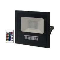 Refletor Taschibra Led Tr Slim 20w Rgb Preto Bivolt - 1