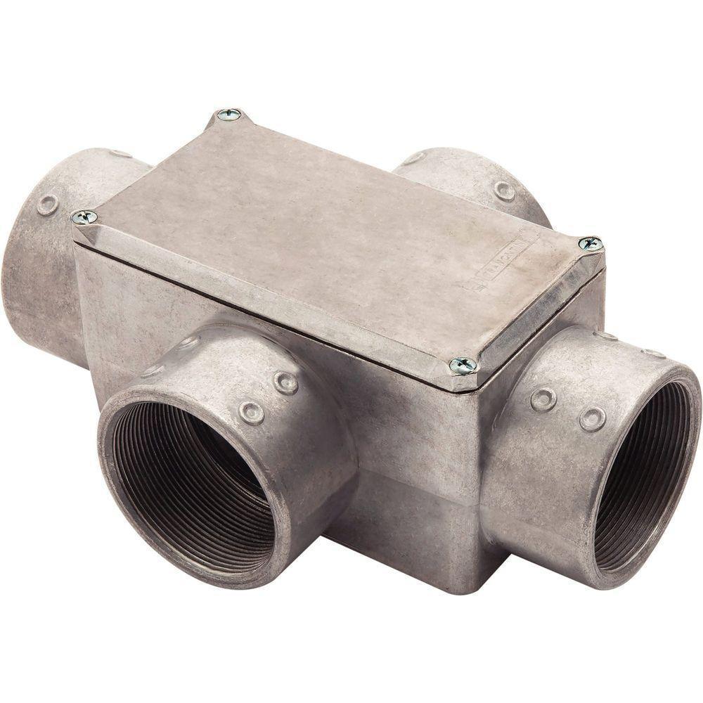 Condulete Fixo Tipo "x" 3" Tramontina Com Tampa / Rosca Bsp / Sem Pintura Tramontina - 1