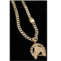 Corrente Grumet Pitibul Pingente Cavalo Não Perde A Cor - 2