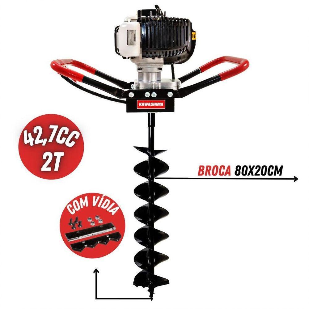 Perfurador De Solo Kawashima Ed43Ebd Broca 80X15Cm Com Vídia - 2
