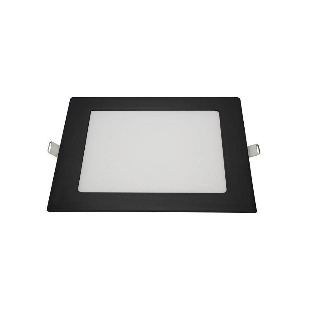 Painel De Led Blumenau Quadrado Embutir 18w Bivolt Preto 3000k Luz Quente - 1