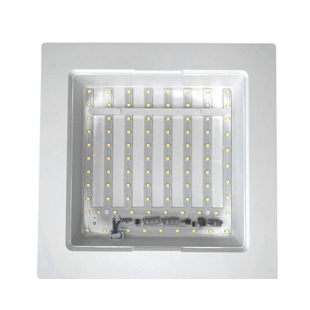 Painel Com Placa De Led Taschibra 18w Lys Quadrado Embutir Bivolt 6500k Luz Fria - 3