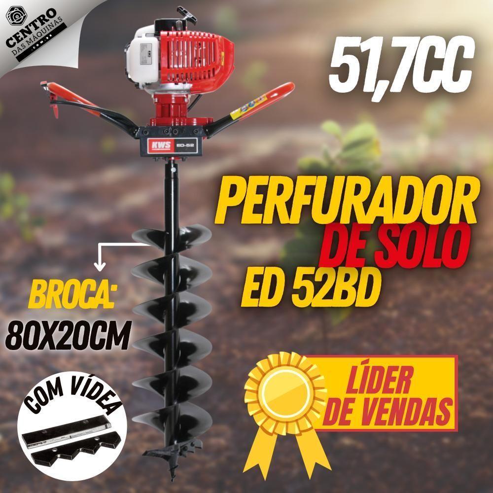 Perfurador De Solo Kawashima Ed52 Resistente Com Broca 200mm - 6