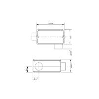 Condulete Fixo 1.1/4" Tipo "ll" - Com Tampa / Sem Rosca / Sem Pintura - 6