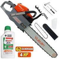 Motosserra Profissional Vulcan Vs620 2t + óleo Castrol Sthil - 2