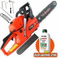 Motosserra Vulcan Vsl450 + óleo Lubrificante Castrol Stihl - 2