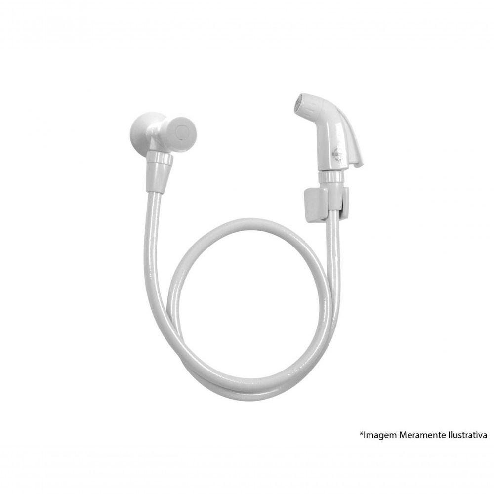 Ducha Higiênica Rio Pp Branca Com Registro E Flexível 100Cm - 1