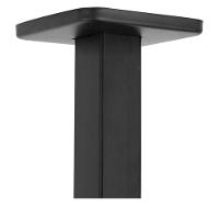 Ducha Chuveiro Teto Inox 20x20 Preto Fosco Suporte Quadrado Piscina Banheiro Area Externa Banheira - 11