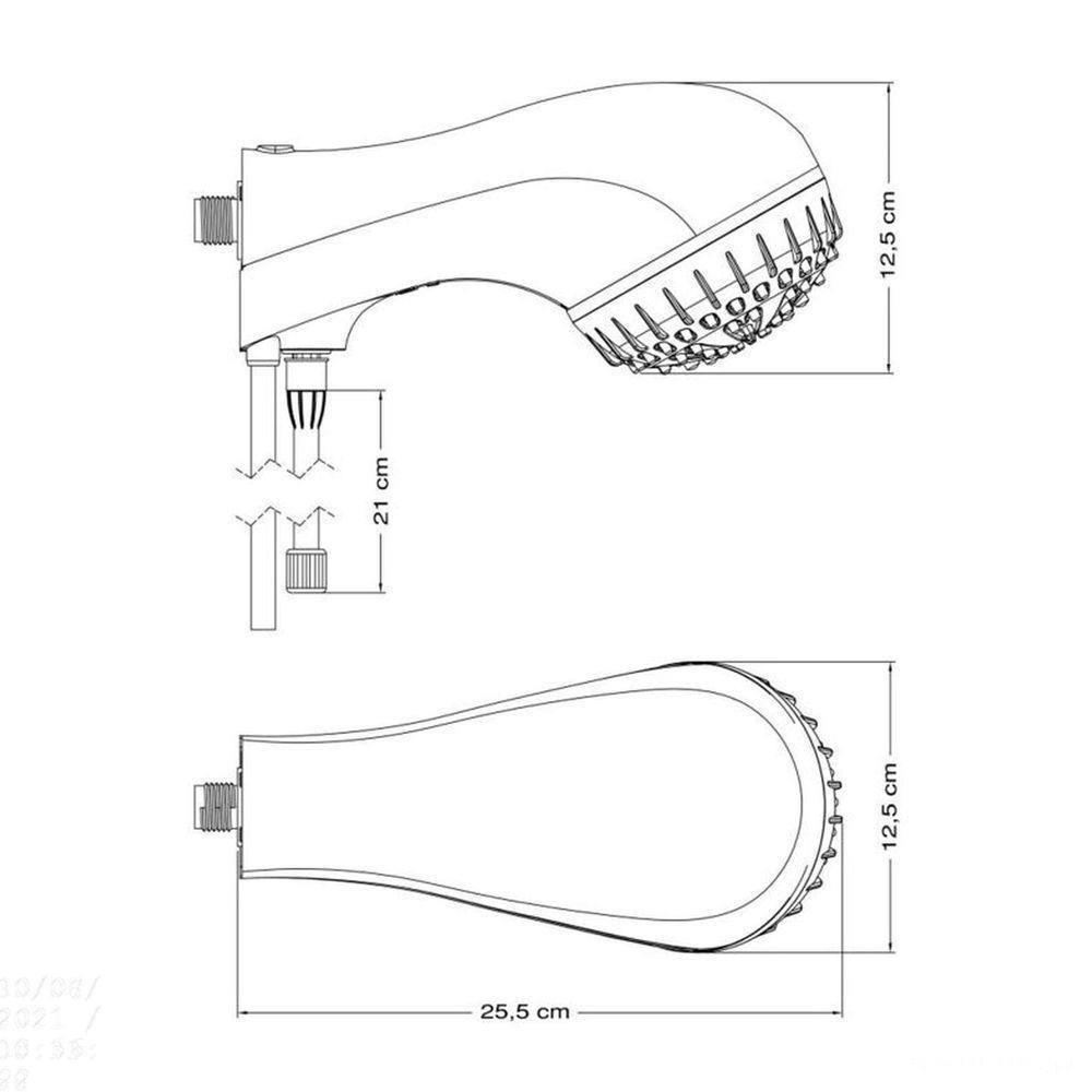 Ducha Elétrica Tramontina Sensetop 4 Temperaturas 6500 W 220 V Branca Tramontina - 2